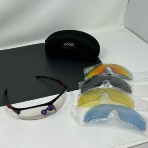 DUCO Polarized Sports Cycling Sunglasses  with 5 Interchangeable Lenses